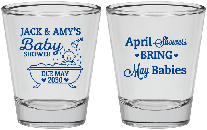 Personalized Baby Shower Shot Glasses - April Showers May Babies | 90181