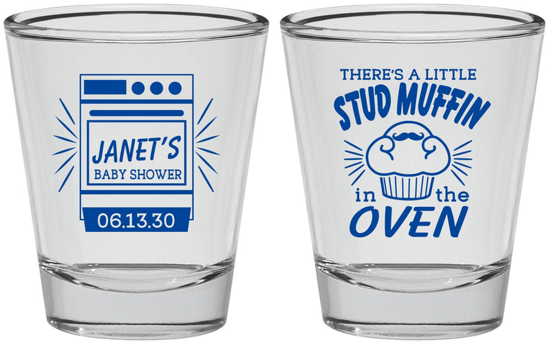 Personalized Baby Shower Shot Glasses - Stud Muffin | 90182