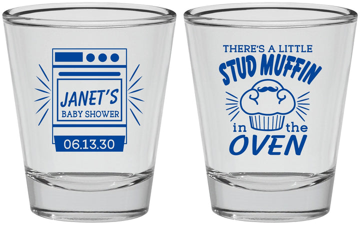 Personalized Baby Shower Shot Glasses - Stud Muffin | 90182