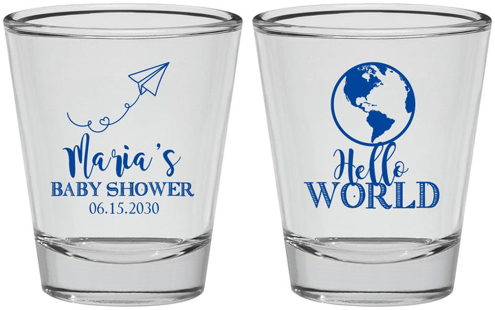 Personalized Baby Shower Shot Glasses - Hello World | 90185