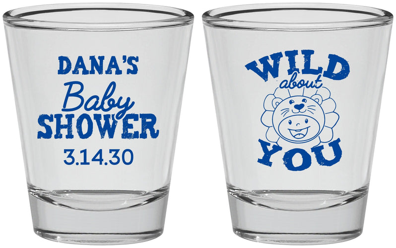 Personalized Baby Shower Shot Glasses - Lion Wild About You | 90186