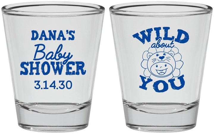 Personalized Baby Shower Shot Glasses - Lion Wild About You | 90186