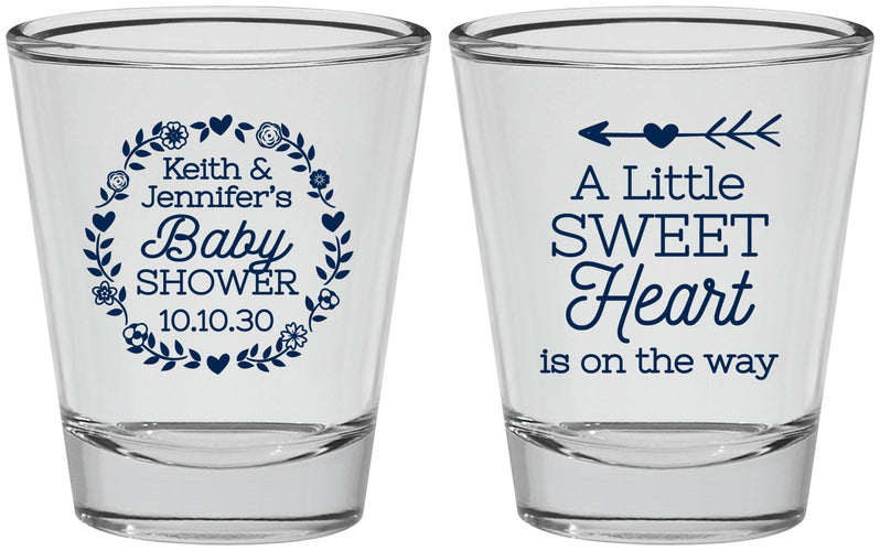 Personalized Baby Shower Shot Glasses - Little Sweet Heart | 90195
