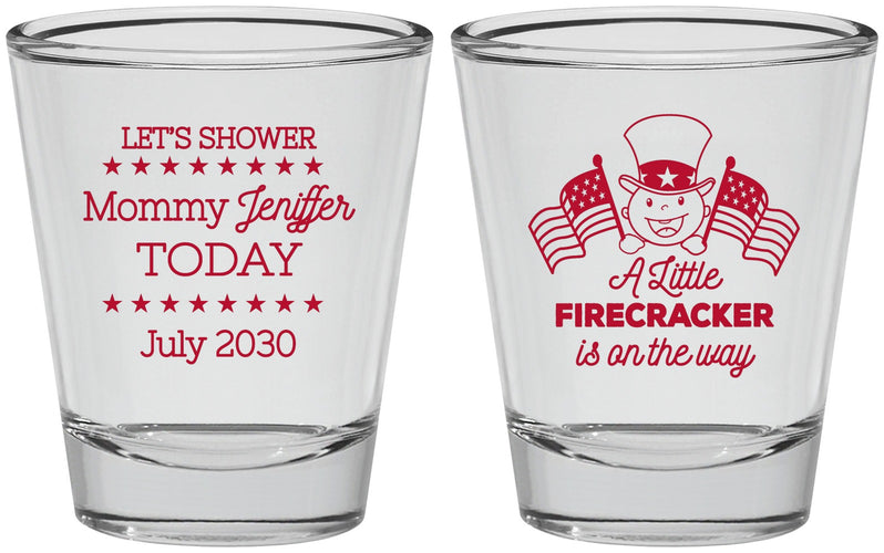 Personalized Baby Shower Shot Glasses - Little Firecracker | 90198