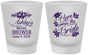 Custom Bridal Shower Frosted Shot Glasses - Here Comes The Bride | 100000