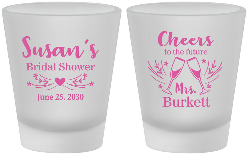 Custom Bridal Shower Frosted Shot Glasses - Future Mrs | 100005