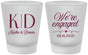 Custom Engagement Frosted Shot Glasses - We Are Engaged | 10001