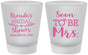 Custom Bridal Shower Frosted Shot Glasses - Soon To Be Mrs | 100013