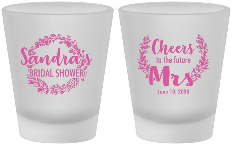 Custom Bridal Shower Frosted Shot Glasses - Future Mrs | 100015