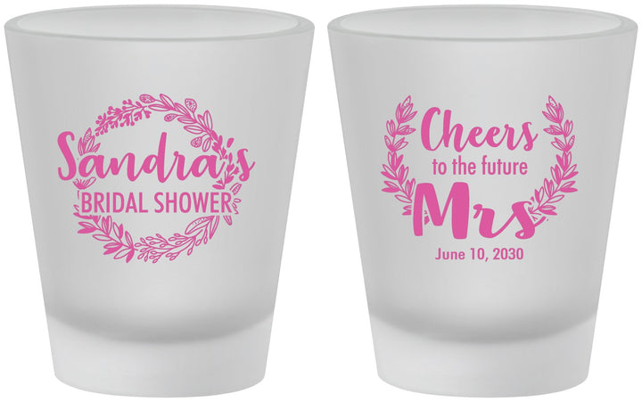 Custom Bridal Shower Frosted Shot Glasses - Future Mrs | 100015