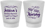 Custom Bridal Shower Frosted Shot Glasses - Sip Sip Hooray | 100016
