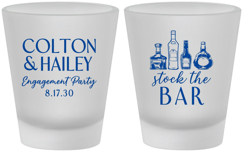 Custom Engagement Frosted Shot Glasses - Stock The Bar | 10005