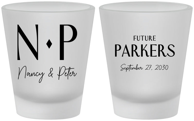 Custom Engagement Frosted Shot Glasses - Future | 10010