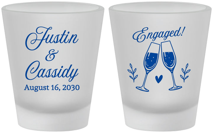 Custom Engagement Frosted Shot Glasses - Engaged | 10013