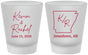 Custom Wedding Frosted Shot Glasses - Arkansas | 103