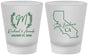 Custom Wedding Frosted Shot Glasses - California | 104