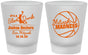 Custom Bar Mitzvah Frosted Shot Glasses - 13th Birthday Basketball | 110000