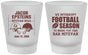 Custom Bar Mitzvah Frosted Shot Glasses - 13th Birthday Football | 110003