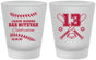 Custom Bar Mitzvah Frosted Shot Glasses - 13th Birthday Baseball | 110005