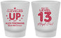 Custom Bar Mitzvah Frosted Shot Glasses - 13th Birthday Video Game | 110014