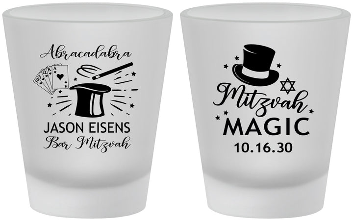 Custom Bar Mitzvah Frosted Shot Glasses - 13th Birthday Magic | 110015