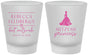 Custom Bat Mitzvah Frosted Shot Glasses - 12th Birthday Princess | 120003