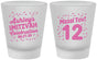 Custom Bat Mitzvah Frosted Shot Glasses - 12th Birthday Mazel Tov | 120007