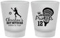 Custom Bat Mitzvah Frosted Shot Glasses - 12th Birthday Lacrosse | 120017