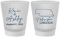 Custom Wedding Frosted Shot Glasses - Nebraska | 126