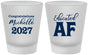Custom Graduation Frosted Shot Glasses - Class Of 2027 Educated Af | 130018