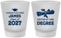 Custom Graduation Frosted Shot Glasses - Class Of 2027 Hotter Degree | 130022