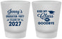Custom Graduation Frosted Shot Glasses - Class Of 2027 Kiss Class Goodbye | 130028