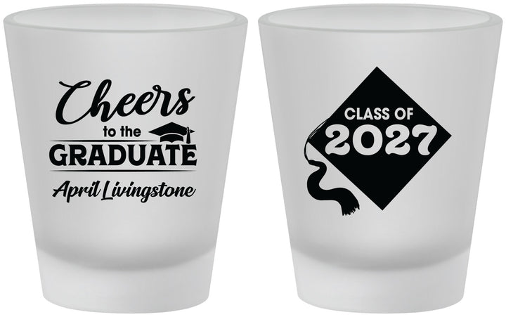 Custom Graduation Frosted Shot Glasses - Class Of 2027 Tassel Hassel | 130033