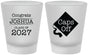 Custom Graduation Frosted Shot Glasses - Class Of 2027 Caps Off | 130045