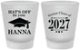 Custom Graduation Frosted Shot Glasses - Class Of 2027 Hats Off | 130049