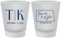 Custom Wedding Frosted Shot Glasses - North Dakota | 133