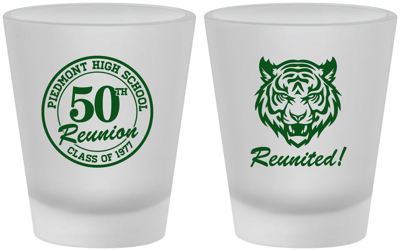Custom Class Reunion Frosted Shot Glasses - Class Of 1977 50 Year | 140009