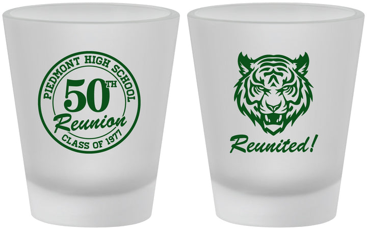 Custom Class Reunion Frosted Shot Glasses - Class Of 1977 50 Year | 140009