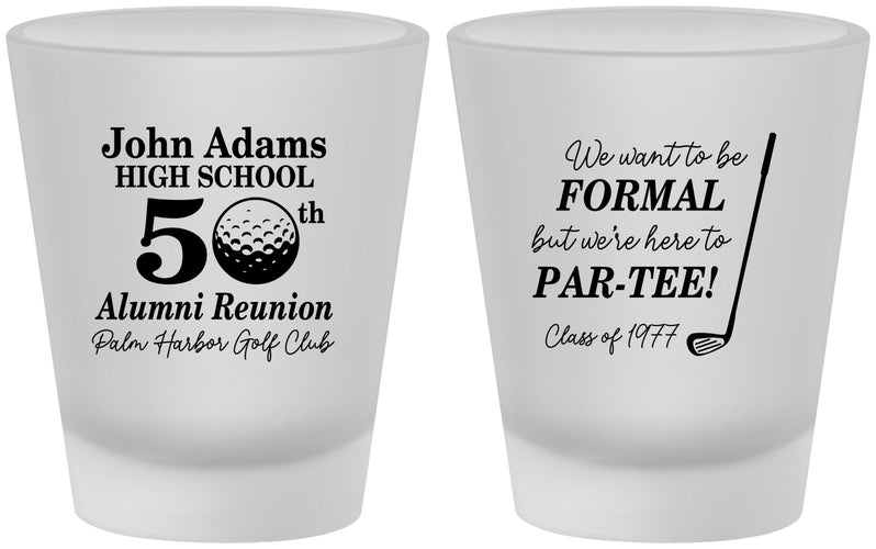 Custom Class Reunion Frosted Shot Glasses - Class Of 1977 50 Year | 140024