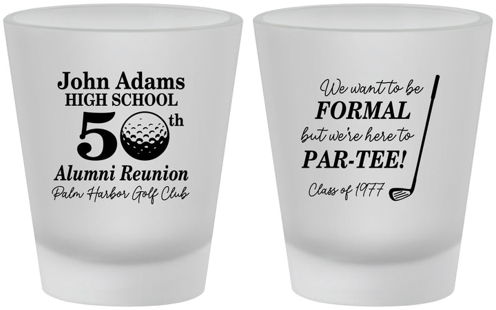 Custom Class Reunion Frosted Shot Glasses - Class Of 1977 50 Year | 140024