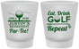 Custom Retirement Frosted Shot Glasses - Eat Drink Golf Repeat | 150005