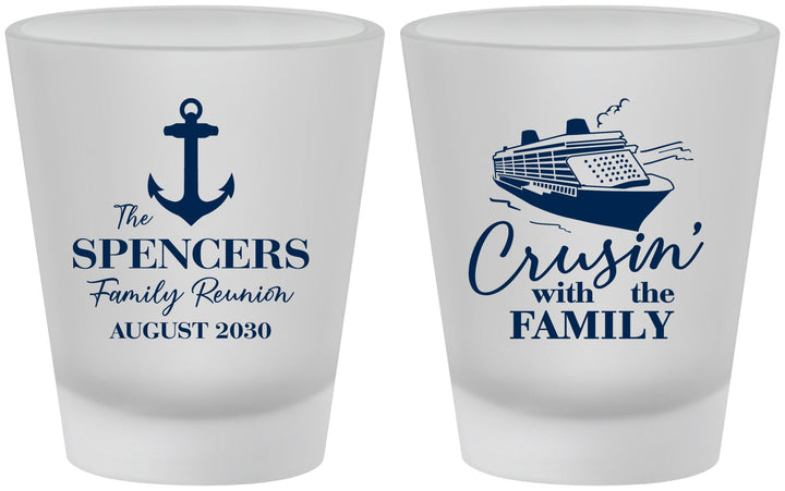 Custom Family Reunion Frosted Shot Glasses - Cruise Crusin | 160026