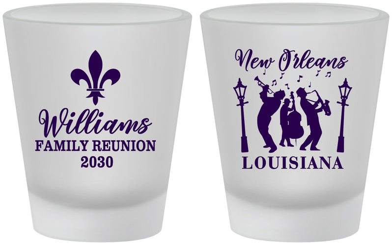 Custom Family Reunion Frosted Shot Glasses - New Orleans | 160030
