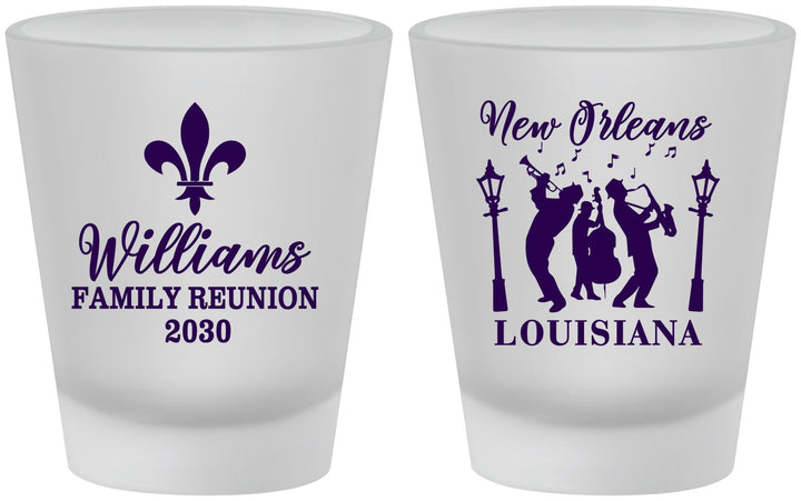 Custom Family Reunion Frosted Shot Glasses - New Orleans | 160030