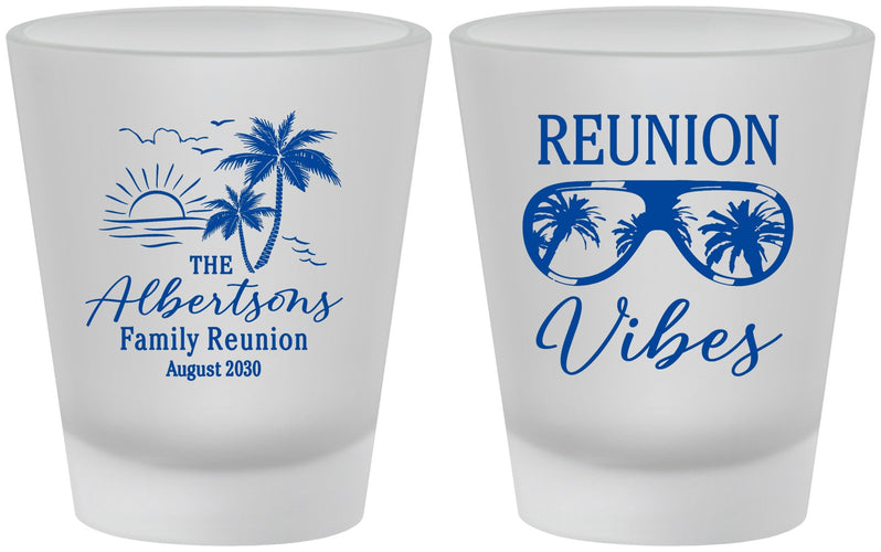 Custom Family Reunion Frosted Shot Glasses - Beach | 160034
