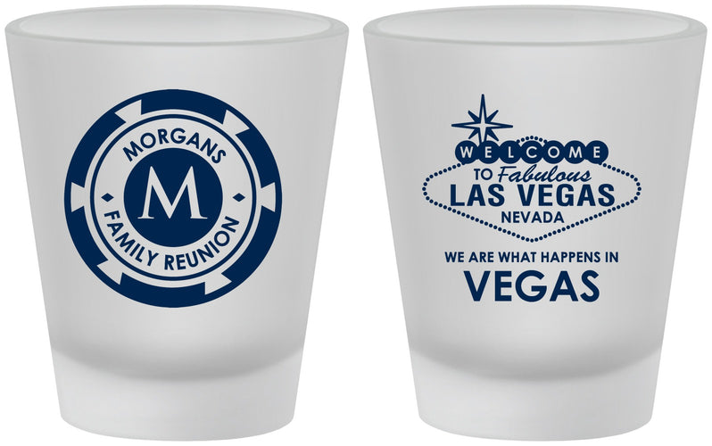 Custom Family Reunion Frosted Shot Glasses - Las Vegas | 160037