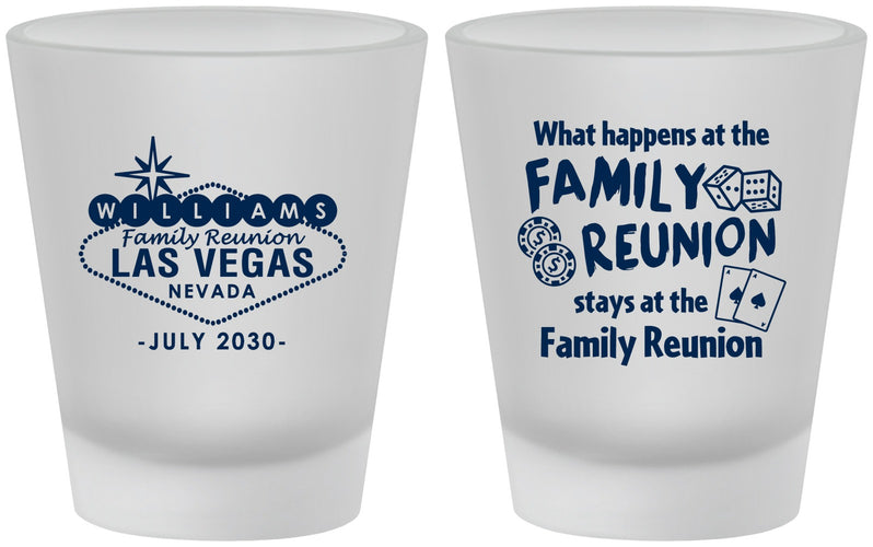 Custom Family Reunion Frosted Shot Glasses - Las Vegas | 160038