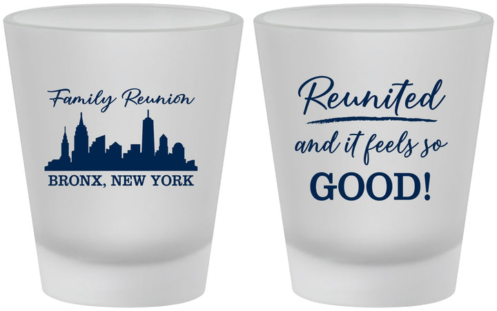 Custom Family Reunion Frosted Shot Glasses - New York | 160039