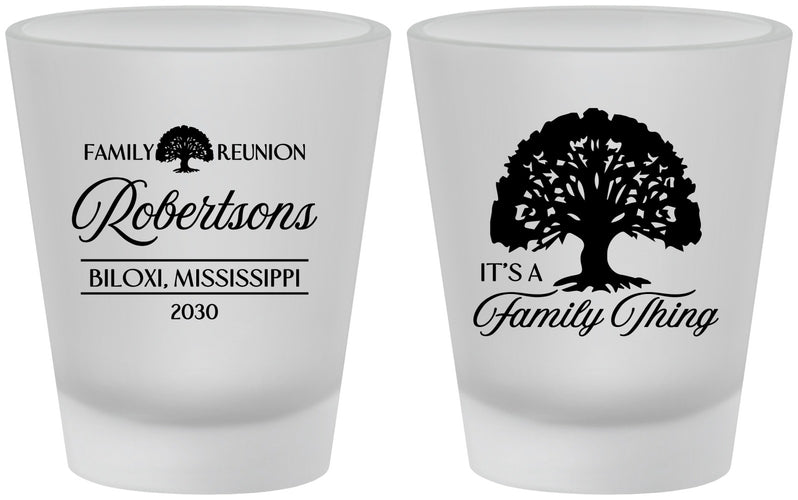 Custom Family Reunion Frosted Shot Glasses - Tree Family Thing | 160054