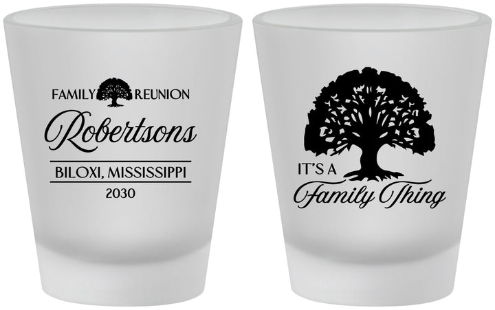 Custom Family Reunion Frosted Shot Glasses - Tree Family Thing | 160054